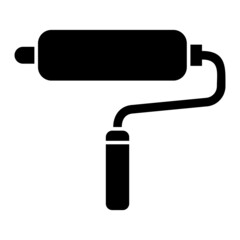 Vector Paint Roller Glyph Icon Design