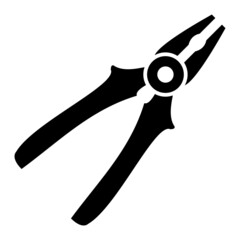 Vector Plier Glyph Icon Design