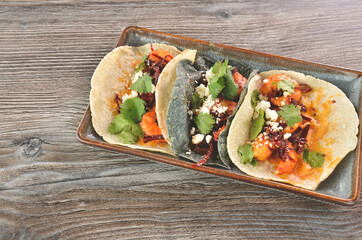 Shrimp Tacos With Garlic Mexican Food