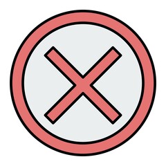 Vector Stop Sign Filled Outline Icon Design