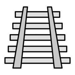 Vector Railroad Filled Outline Icon Design
