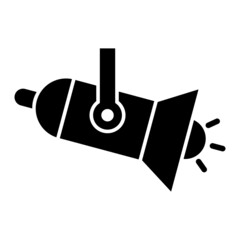 Vector Spot Light Glyph Icon Design
