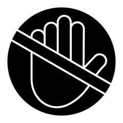 Vector Do Not Touch Glyph Icon Design