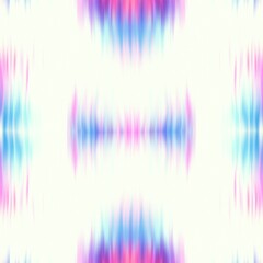 Optical kaleidoscope blur texture background. Seamless washed out symmetry ombre effect. 80s style retro geometric mirror pattern. High resolution beach wear fashion textile