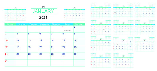 Calendar 2021