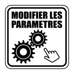 Logo modifier les paramètres.