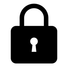 Vector Padlock Glyph Icon Design