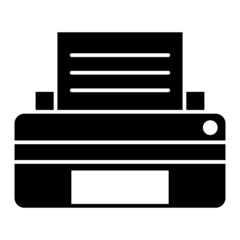 Vector Printer Glyph Icon Design