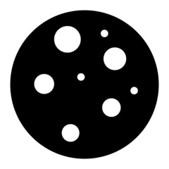 Vector Moon Glyph Icon Design