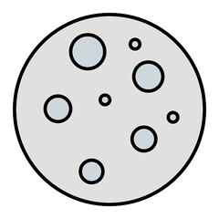 Vector Moon Filled Outline Icon Design