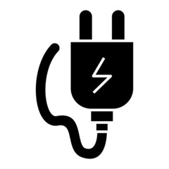 Vector Plug Glyph Icon Design