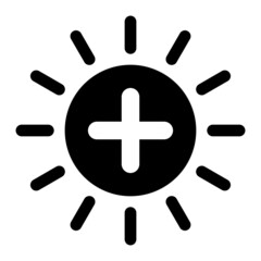 Vector Positive Ion Glyph Icon Design