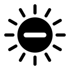 Vector Negative Ion Glyph Icon Design