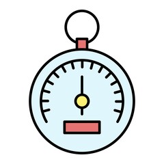 Vector Barometer Filled Outline Icon Design