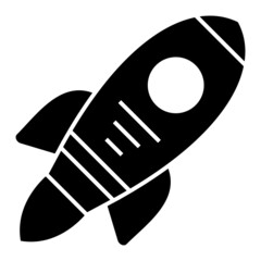 Vector Spaceship Glyph Icon Design