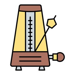 Vector Metronome Filled Outline Icon Design