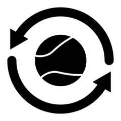 Vector Rotate Glyph Icon Design