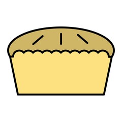 Vector Pie Filled Outline Icon Design