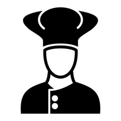 Vector Chef Glyph Icon Design