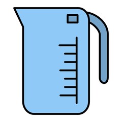 Vector Measuring Jug Filled Outline Icon Design