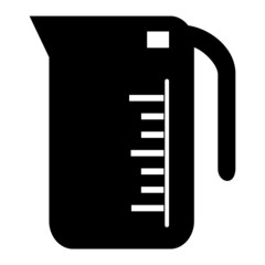 Vector Measuring Jug Glyph Icon Design