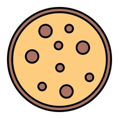 Vector Cream Biscuit Filled Outline Icon Design