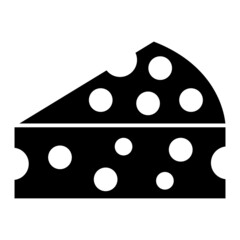Vector Cheese Glyph Icon Design