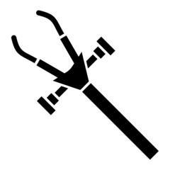 Vector Lab Clamp Glyph Icon Design