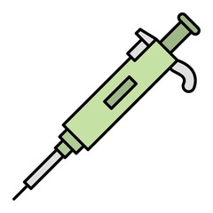 Vector Pipette Filled Outline Icon Design