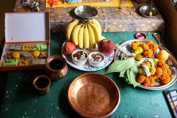 
Sweet Offerning To Hindu God. Maharashtra Culture. Special Indian Traditional Food