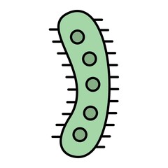 Vector Bacteria Filled Outline Icon Design