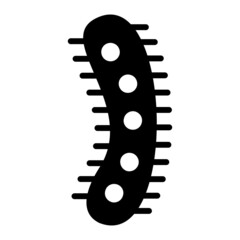Vector Bacteria Glyph Icon Design