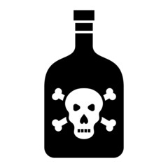 Vector Poison Glyph Icon Design
