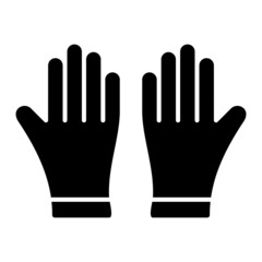 Vector Gloves Glyph Icon Design