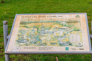 Mangas das Garças , Belém - PA. Placa com mapa