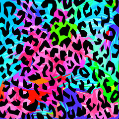 Abstract diagonal pattern from a modified image of a mixed autumn forest. Diagonal ornament in natural colors of autumn forest camouflage Leopard pattern.