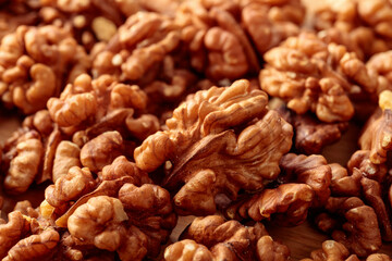Walnuts. Macro shot.