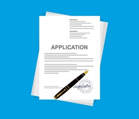 Vector application documents with stamp and pen