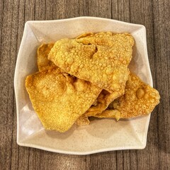 Pangsit Goreng, indonesian Fried chips side dishes