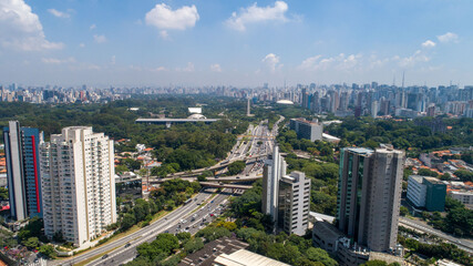 Aerial view of the city of São Paulo, Brazil.
In the neighborhood of Vila Clementino, Jabaquara,...