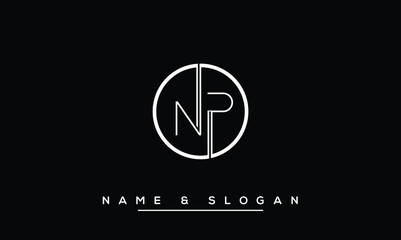 NP,  PN,  N,  P   Abstract Letters Logo Monogram © fozia