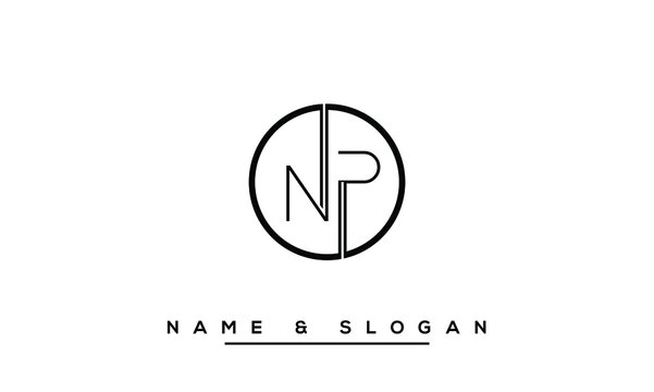 NP,  PN,  N,  P   Abstract Letters Logo Monogram