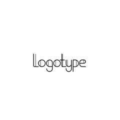 vector logo in black and white. lettering logotype