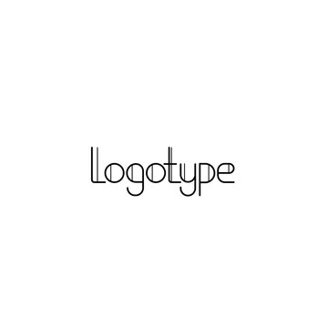 vector logo in black and white. lettering logotype