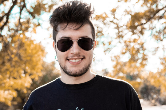 Portrait of a punk with a nature gazelle
