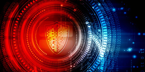 2d illustration Security concept - shield 