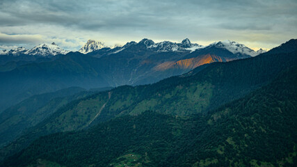 SriKanth Himalayan range seen from Village Raithal in Uttarkashi District of Uttarakhand.