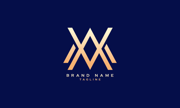 VA, AV, MVA, AMV, VAM, Abstract initial monogram letter alphabet logo design