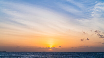 sunset over the sea
