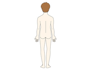 Full body illustration of a man. Beauty. Vector illustration.